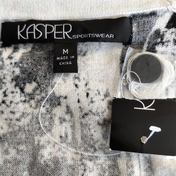 Light Cap Sleeve Cardigan by Kasper NWT M - Picture 5 of 5